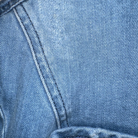 Free People Fitted Military Denim Jacket S - Picture 7 of 8